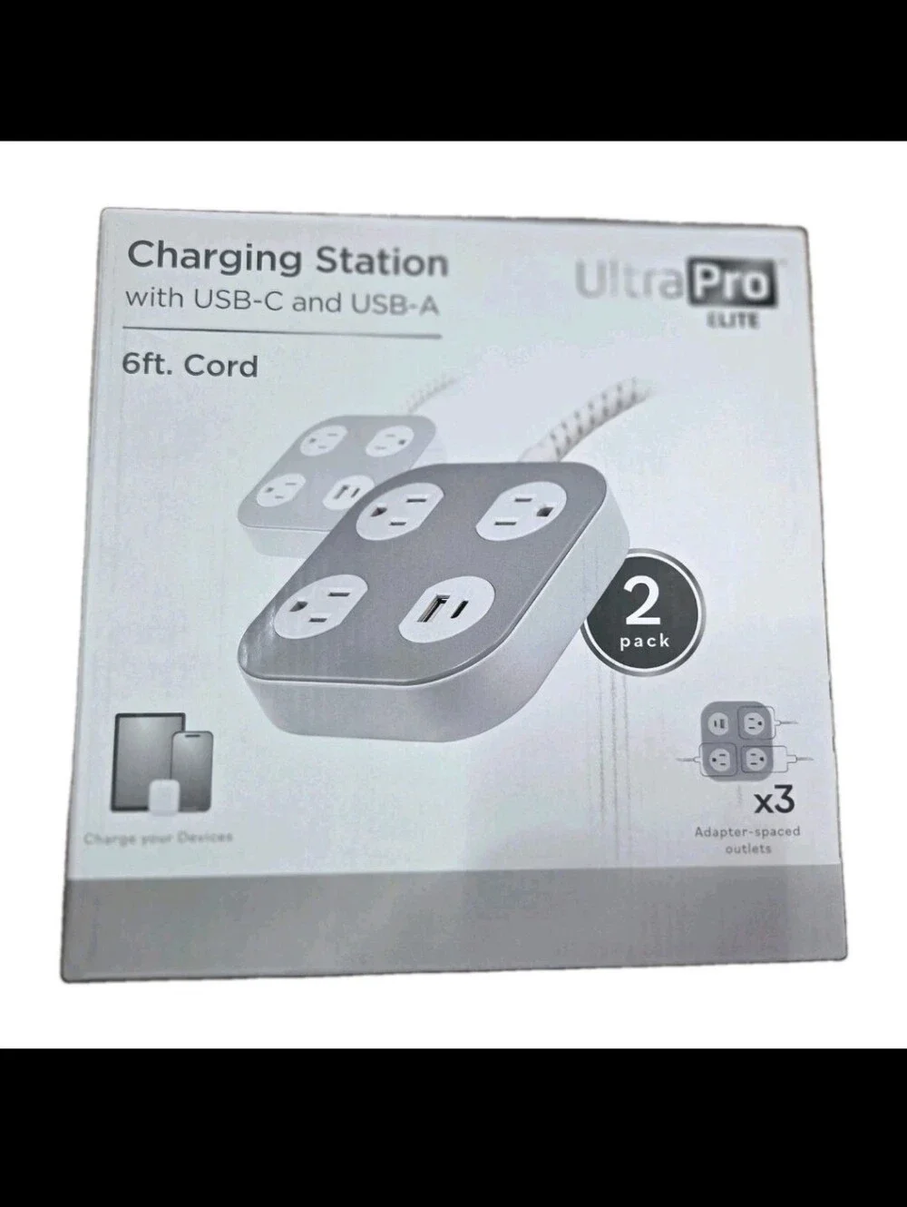 Bold Style Bold Power Charging Station with USB-C and USB-A - (2 Pack)